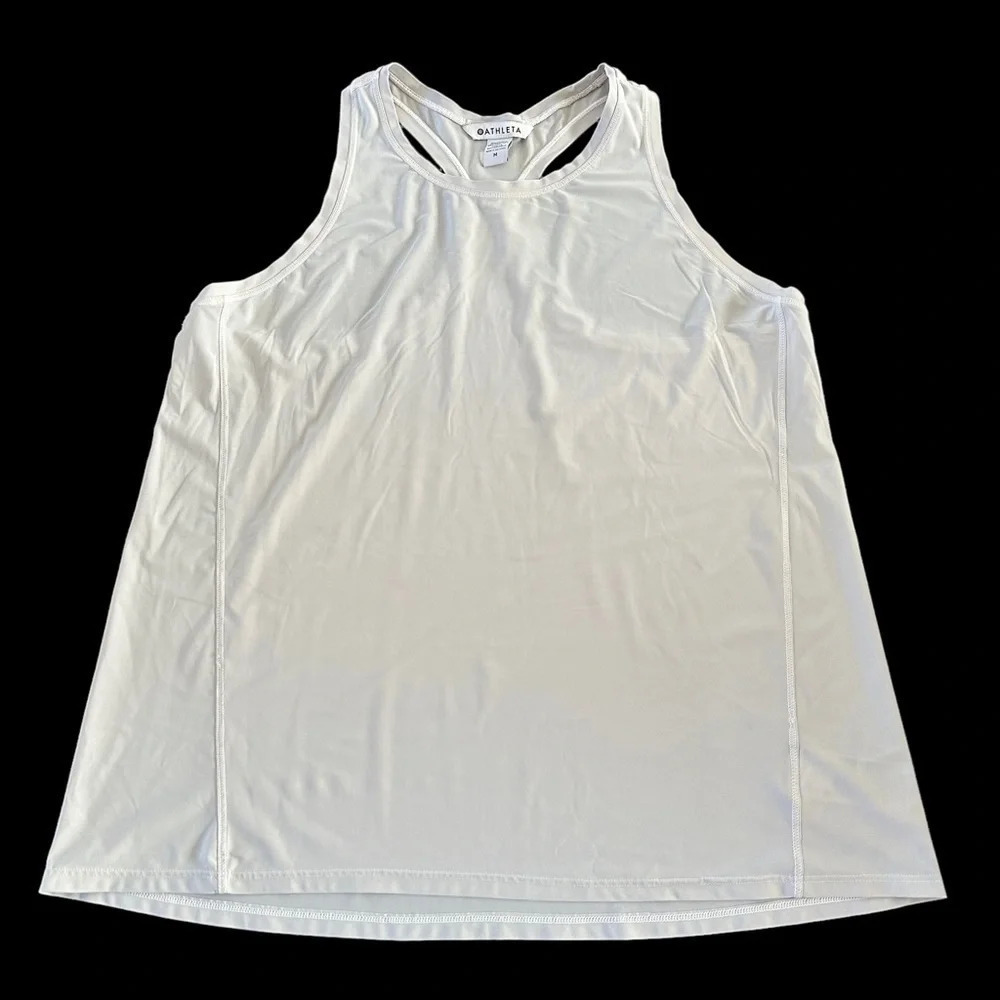 Athleta Womens Medium Light Gray Ultimate Train Tank Top Camisole Racerback Grey